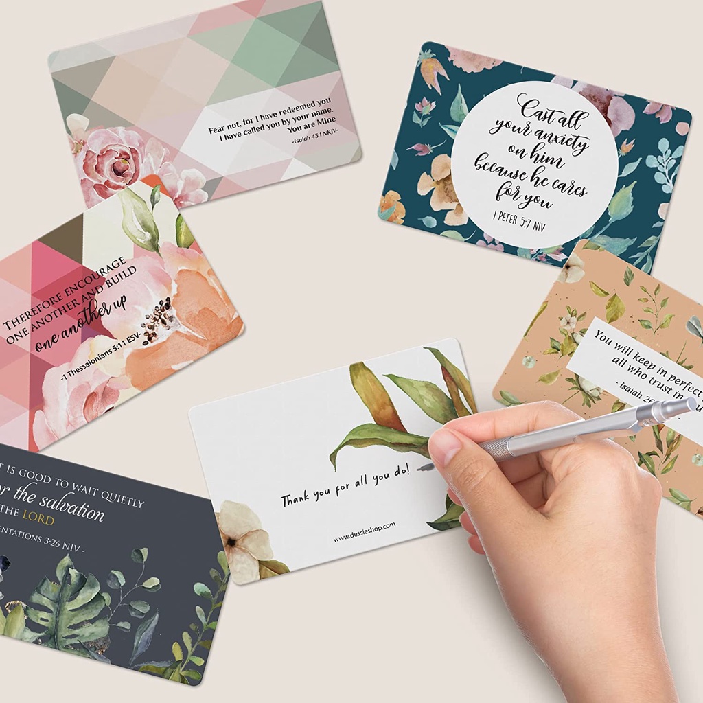 [PLEASE READ PROD DESC] 10 Different Mini Scripture Cards with Assorted ...