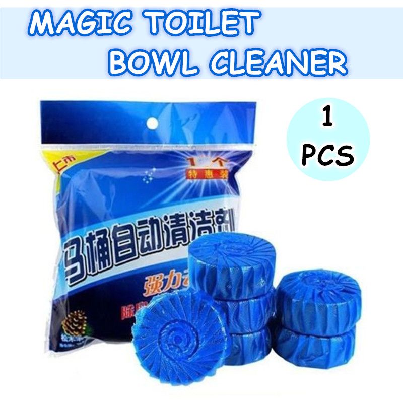 (1 Piece) Magic Auto Toilet Bowl Cleaner Blue Bubble Flush Bathroom