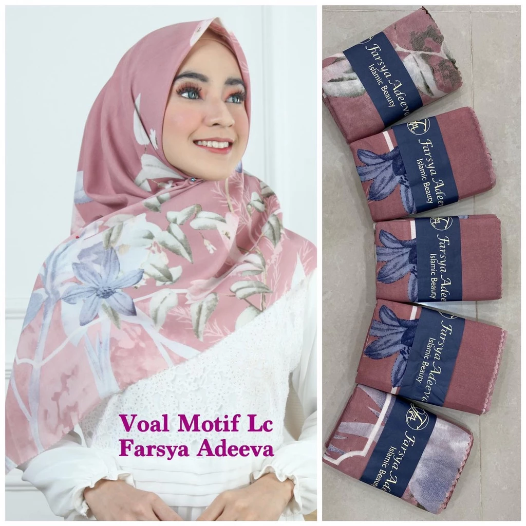 TERLARIS...!!! Segi Empat Motif Denay / Segi 4 Lasercut / Hijab Segi Empat Premium - Gambar 4