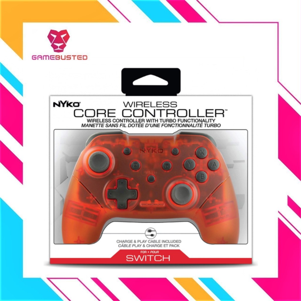 NYKO Nintendo Switch Wireless Core Controller Translucent Red (87261 ...