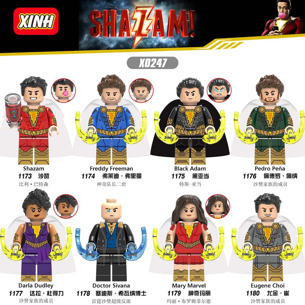 Compatible with Marvel Minifigures Toy DC Movie Superman Shazam Billy ...