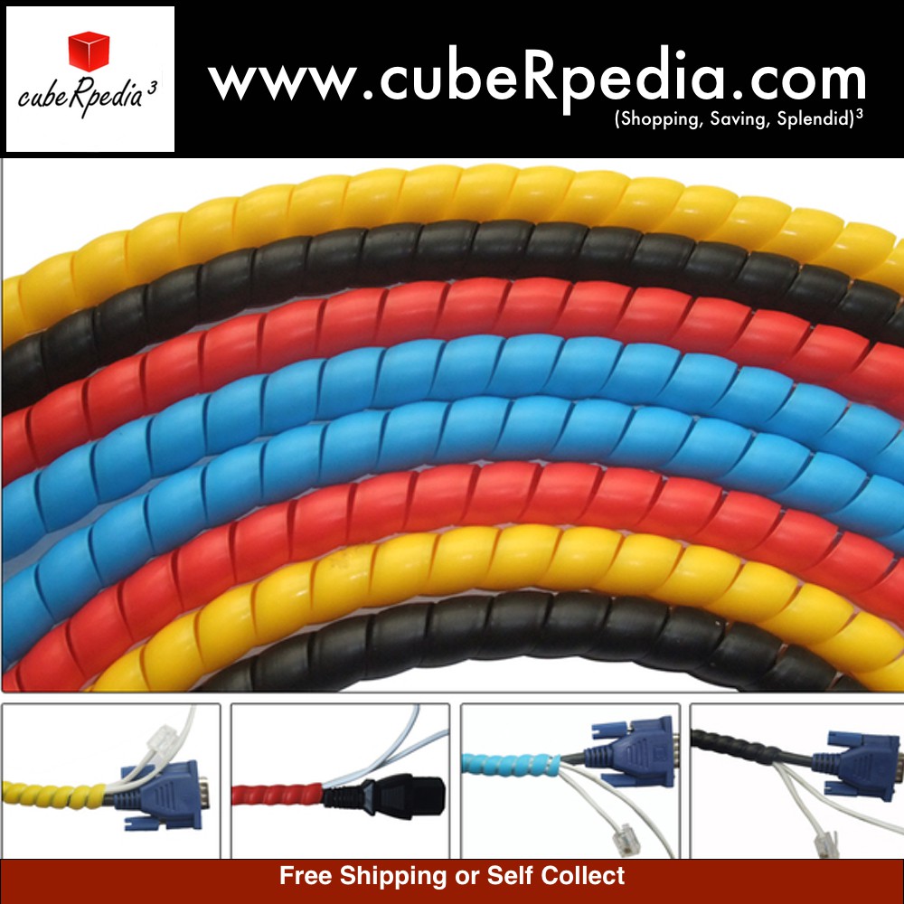 2m Colored Electrical Cable Spiral Protector / Wrap for Scooter ...