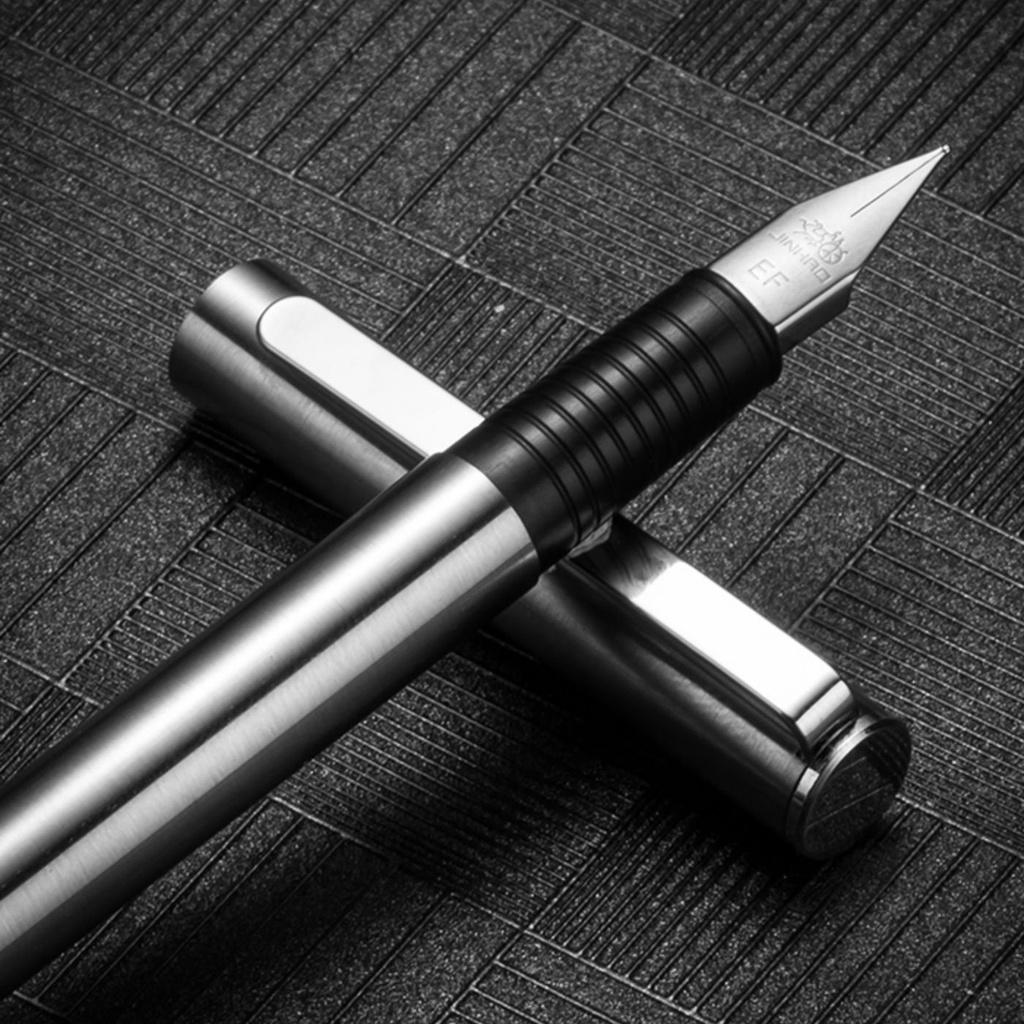 PenLab Jinhao 65 Fountain Pen Matte Black All Steel Barrel Extra Fine ...