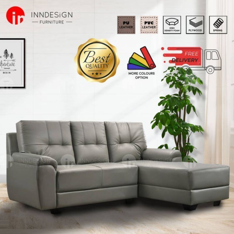 3 Seaters L Shape Sofa (Can Choose Colour & Side) | Shopee Singapore