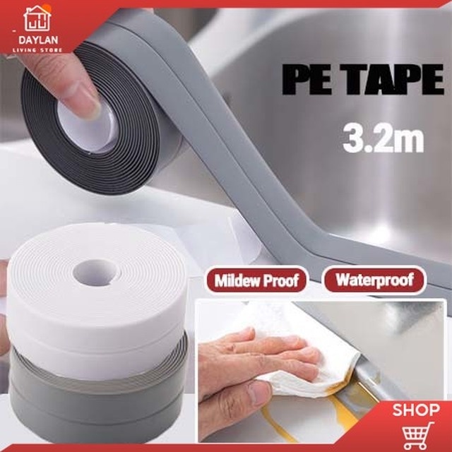 3.2M Caulk Strip Sink Tape, PE Mildewproof Waterproof Sealing Tapes