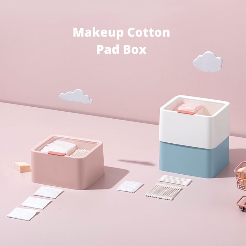 🇸🇬 Local Stock Makeup Cotton Pad Container Storage Box Cotton Bud