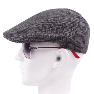 Men Flat Cap Beret herringbone Newsboy Bakerboy Hat Gatsby Peaky