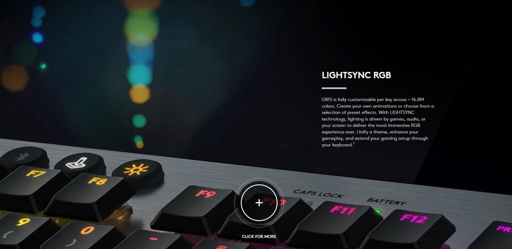 LOGITECH G815 LIGHTSYNC RGB MECHANICAL GAMING KEYBOARD GL Switches (2 ...