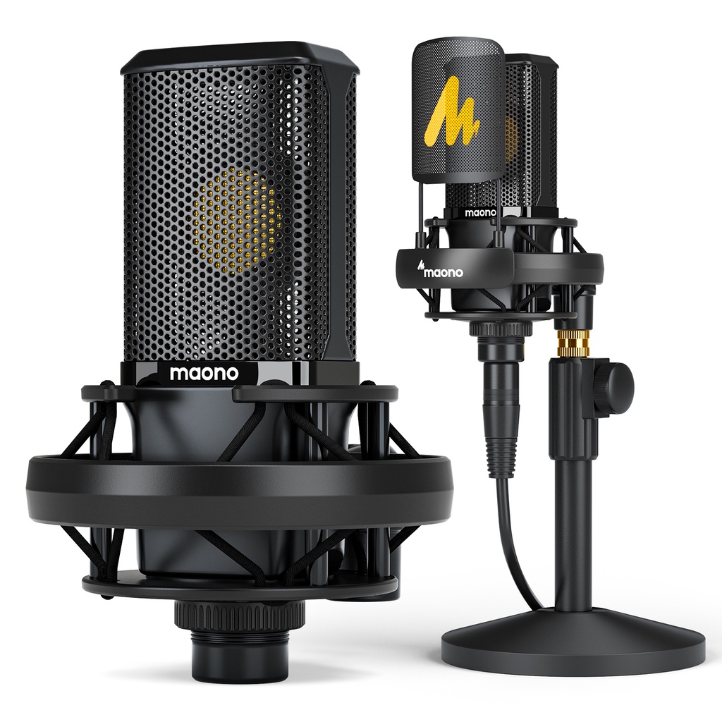 MAONO AU-PM500 XLR Condenser Microphone with 34mm Large Diaphragm