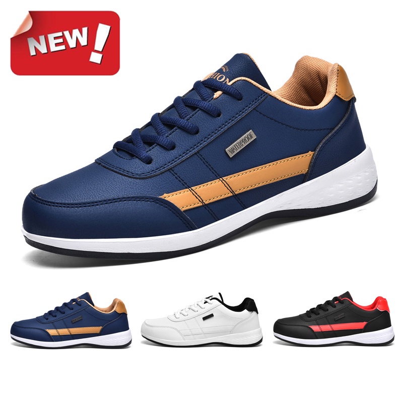 Men Fashion Leather Casual Sneakers Plus Size 38-48 Outdoor Light ...