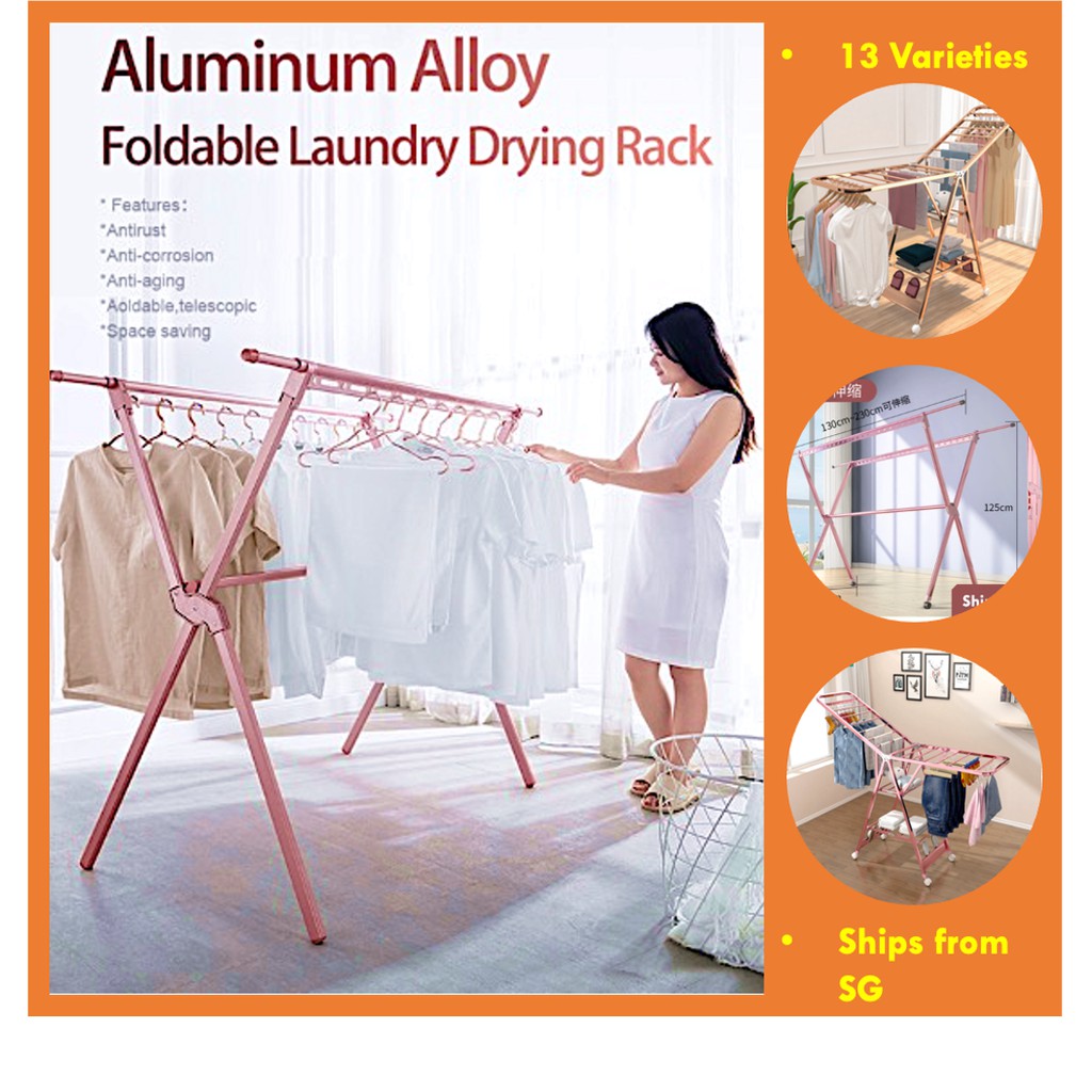 Foldable Clothes Laundry Drying Rack Aluminium Material