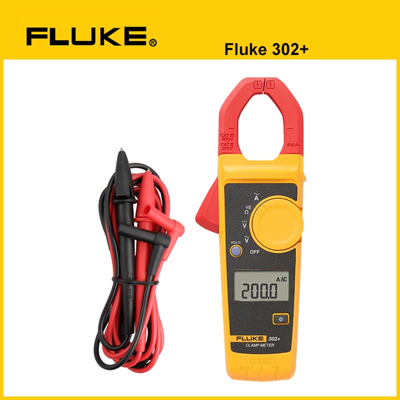 FLUKE 302+ Handheld Digital Clamp Multimeter Meter Tester DMM AC/DC
