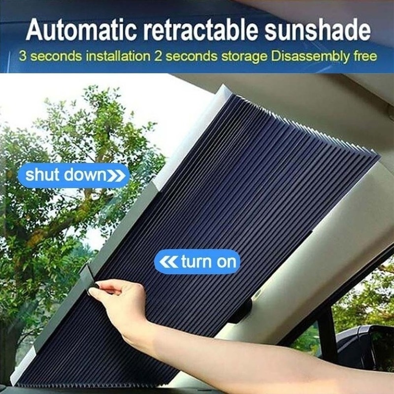 Automatic Flexing Car Sunshade Cover Retractable Car Windshield Visor