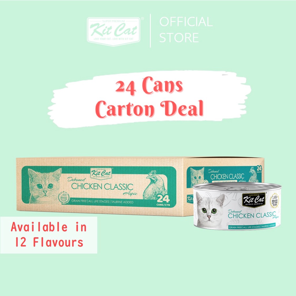 Kit Cat Classic Deboned Wet Cat Food Toppers 80g Carton Deal