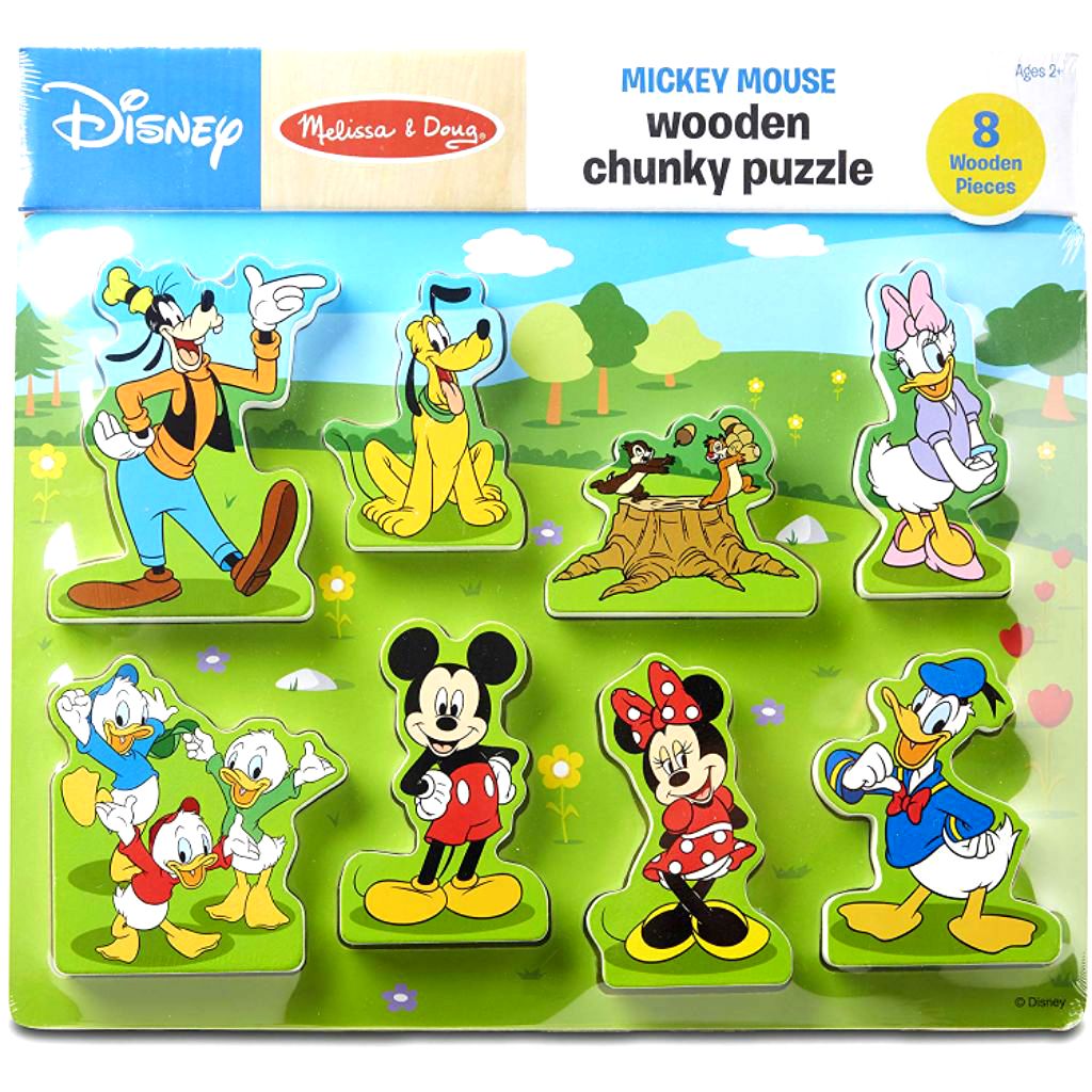 Melissa & Doug Disney Mickey Mouse Clubhouse Wooden Chunky Puzzle (8 ...