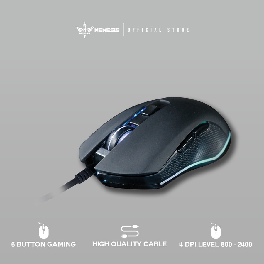 NYK Nemesis G-06 / G06 Assasin Wired Gaming Mouse LED LIghting - Gambar 2