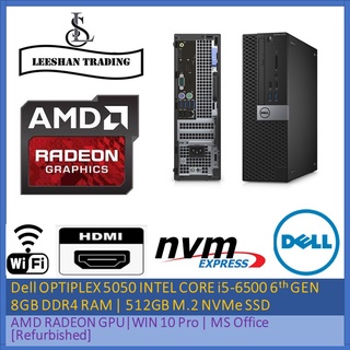 Dell Custom Built RGB Lights PC OptiPlex SFF Computer Intel Core i5 6500  Processor 8GB RAM 512GB SSD Win 10 Pro WiFi Gaming PC Keyboard & Mouse HDMI