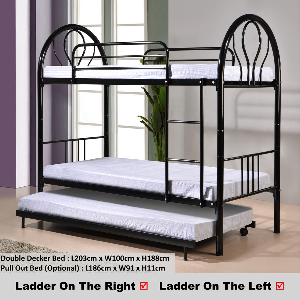 EMBUN Detachable Double Decker Bed Frame with/without Pull Out Bed
