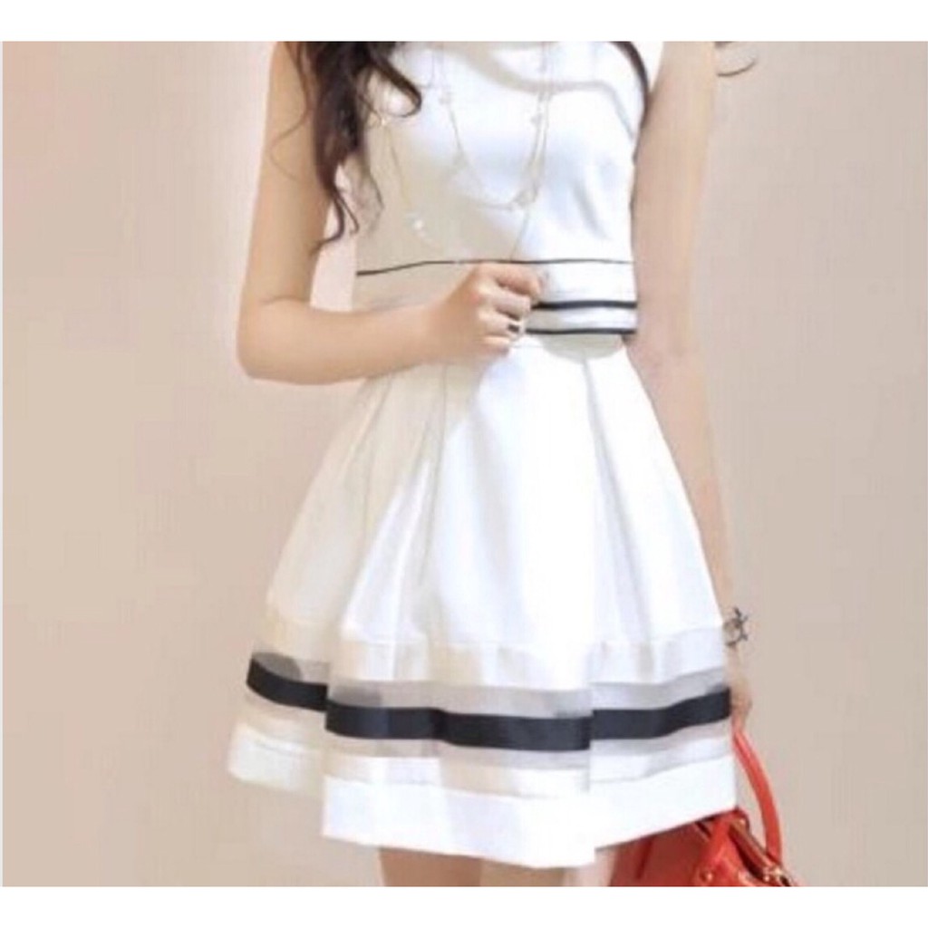 White mid deals calf dress