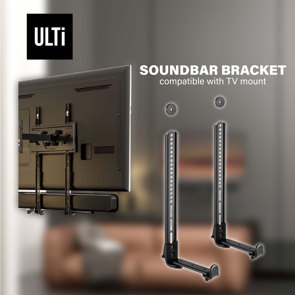 ULTi Soundbar Bracket Speaker Mount w/ NonSlip Base, Above or Below
