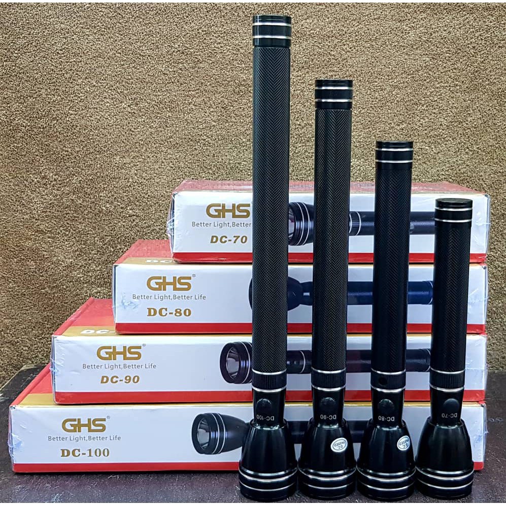 TORCH LIGHT LONG Range GHS DC-80 LED Rechargeable 3SC Aluminum Flash ...