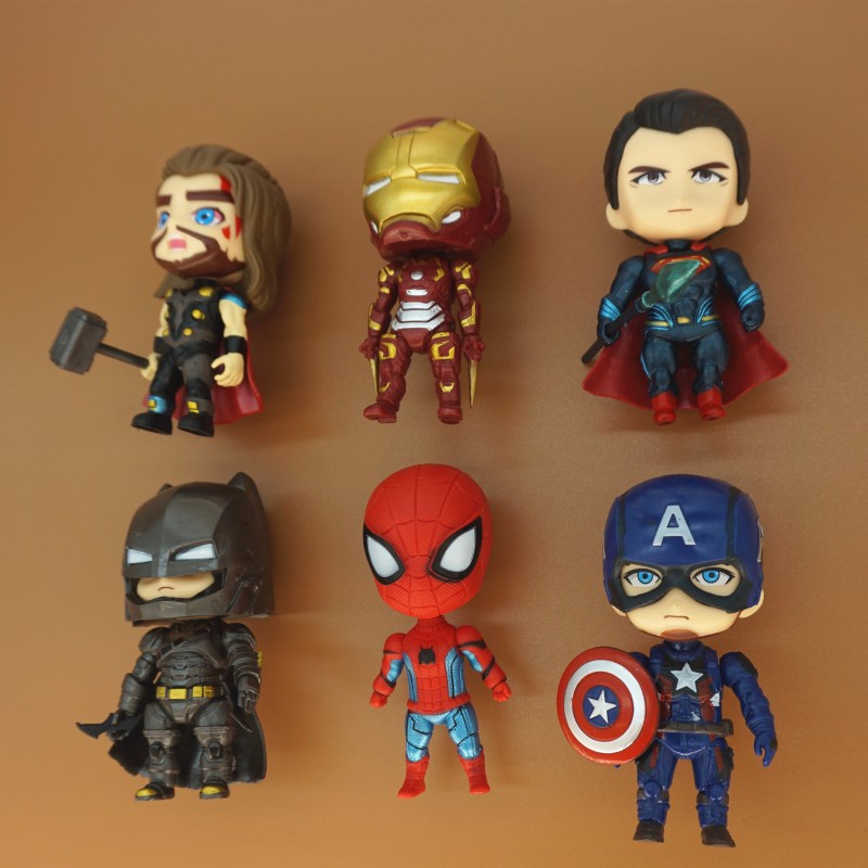 Anime Fridge Magnets 6pcs/set Avengers DC Weapon Edition Batman/iron ...