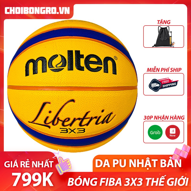 Pallone Da Basket Molten 3x3, FIBA, 12 Pannelli, Copertura Sintetica Indoor/outdoor, Sgonfio