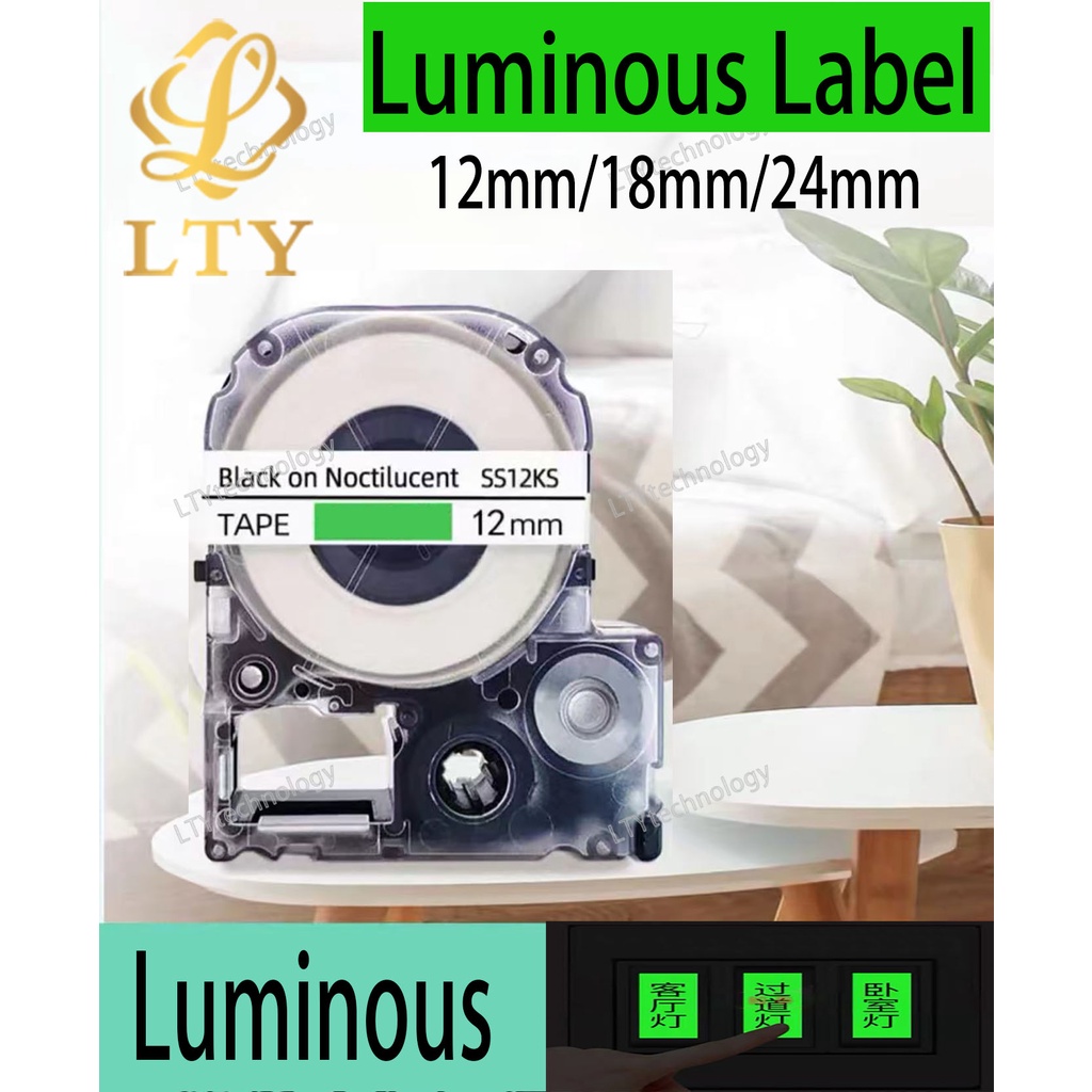 Luminous Label Compatible for SS12KW Compatible for EPSON LW-300 LW-400 ...
