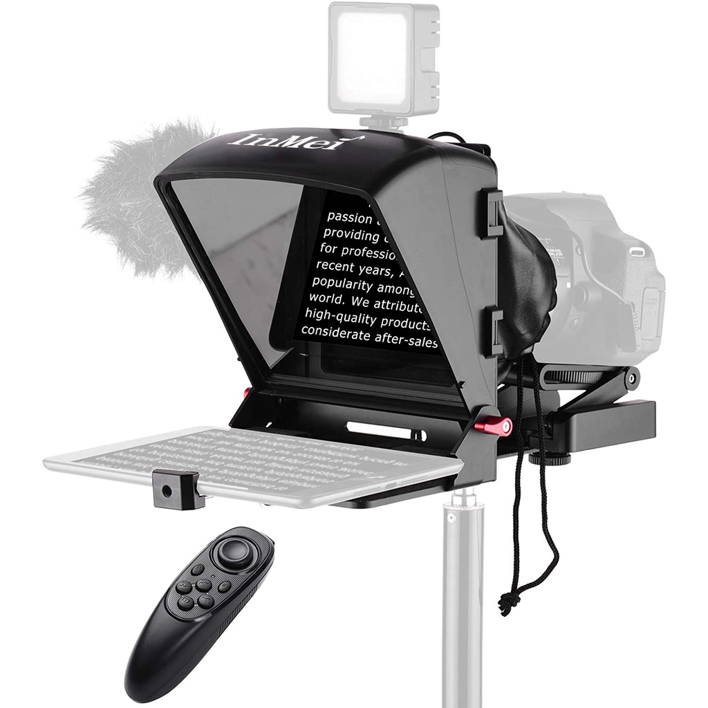 X1 Universal Portable Teleprompter Prompter for Smartphone/Tablet/DSLR Camera Video Recording