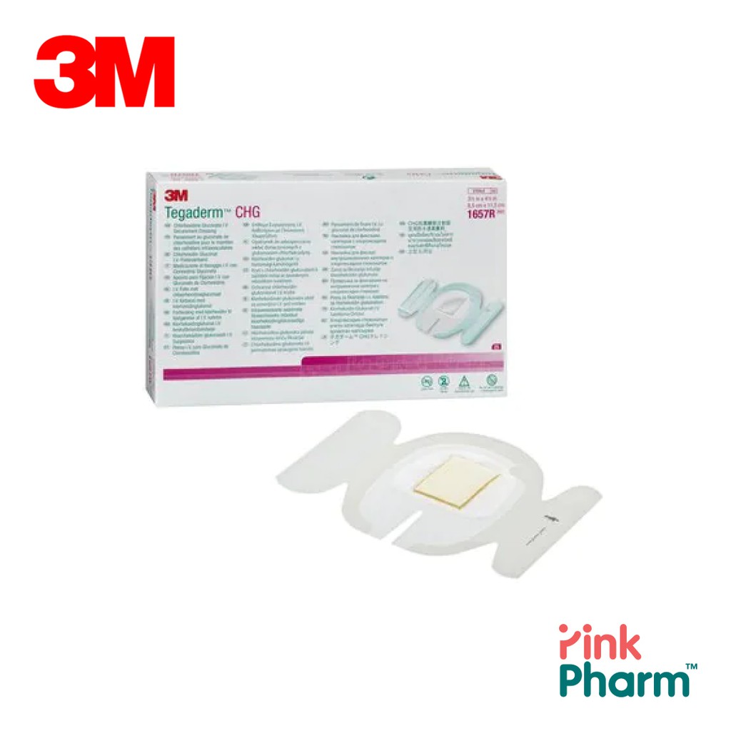 3M TEGADERM CHG CHLORHEXIDINE GLUCONATE I.V. SECUREMENT DRESSING 1657R (8.5CM X 11.5CM) (PIECE