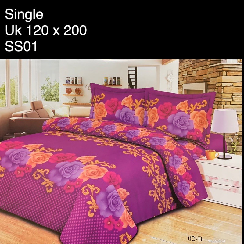 Single size Bed Sheet Set (120X200) Shopee Singapore