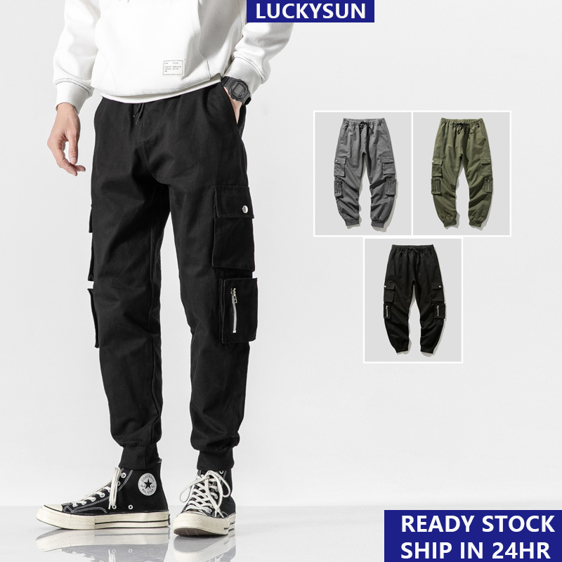 Ready Stock] Black Pants Men Korean Business Casual Long Pants