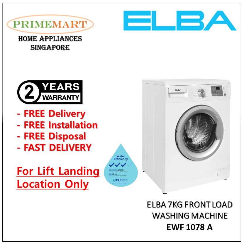 ELBA EWF 1078 A 7KG FRONT LOAD WASHING MACHINE 2 YEARS WARRANTY