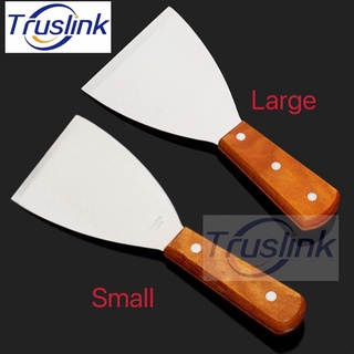 Stainless Steel Wooden Handle Teppanyaki Shovel Non-Slip Frying