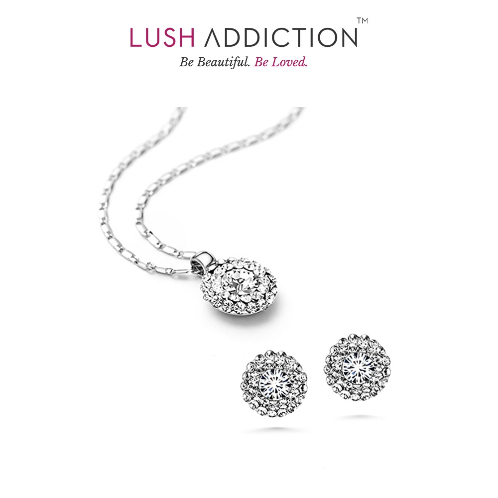 Cloris Necklace & Earrings Clear Crystal Bundle - Crystals from ...