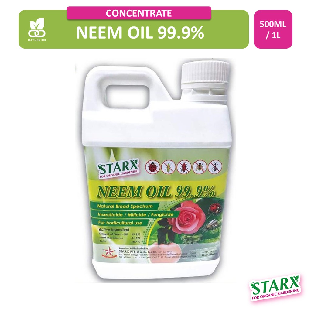 STARX Neem Oil 99.9 Garden Insecticide, Fungicide & Miticide