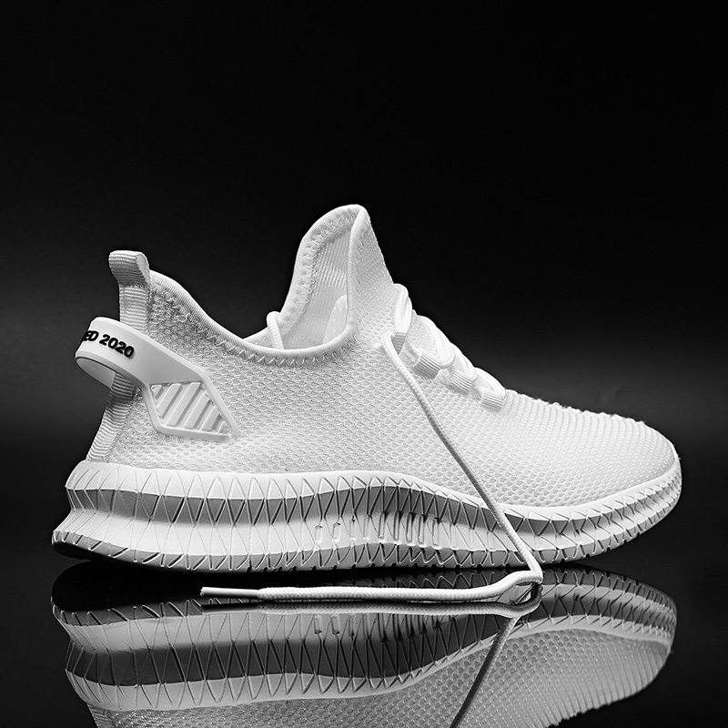 All white running on sale trainers