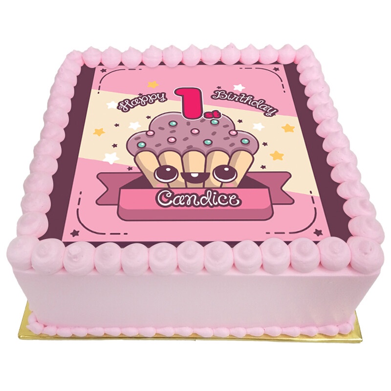 [JOEY CAKES} Cupcakes Sweetie SQR06 Children Birthday Cake Home and