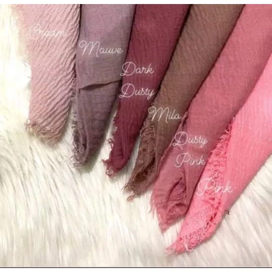 Pasmina Crinkle Polos Part1 / Pasmina Polos / Pasmina Lecek - Gambar 3