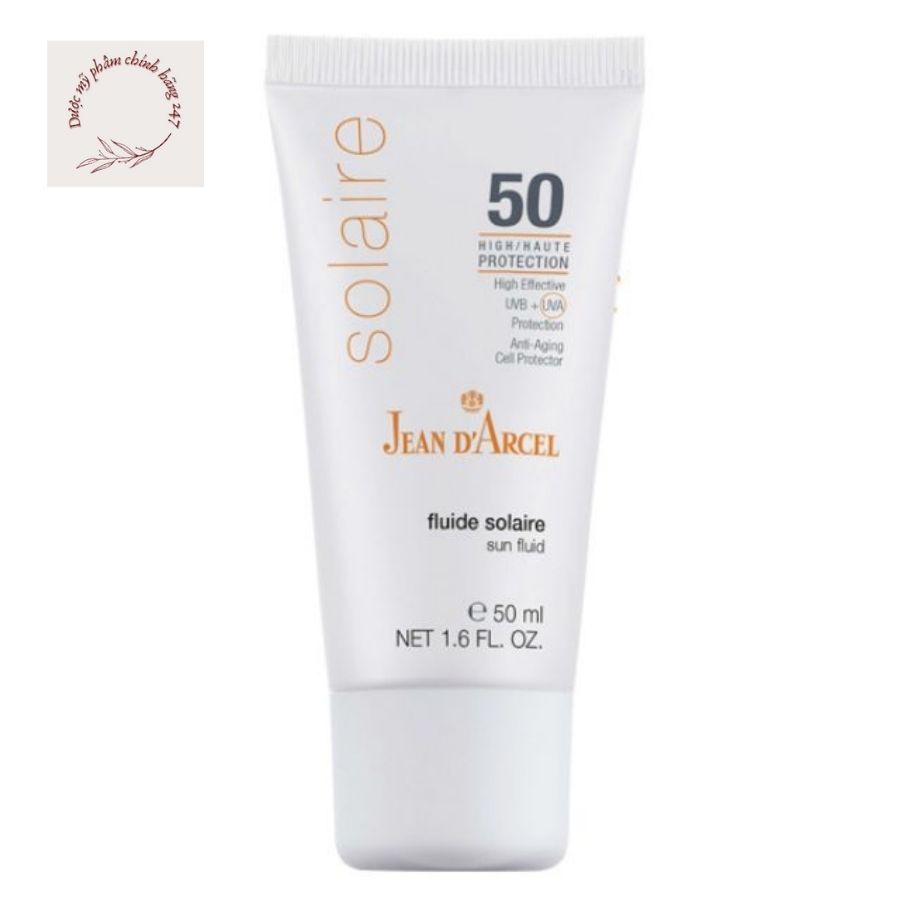 Jean d'Arcel Sun Fluid Full Body Sunscreen SPF50 50ml For Oily Skin ...