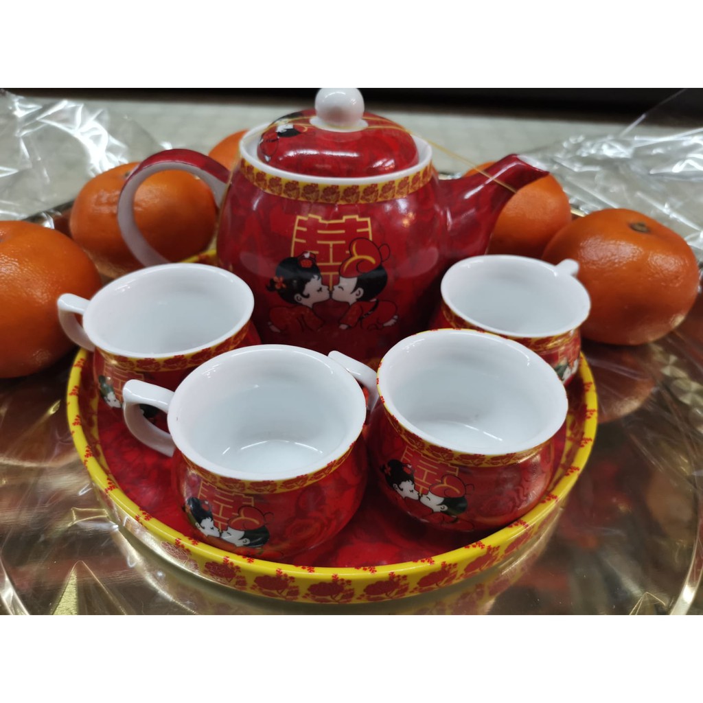💯Brand new Chinese Wedding Tea Set Shopee Singapore