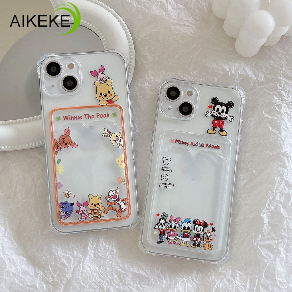 Cute Disney Mickey Minne Soft Case for iPhone 12 Pro 11 Pro XS Max X XR 7 8  Plus Back Cover Silicone TPU Anti-fall Shell