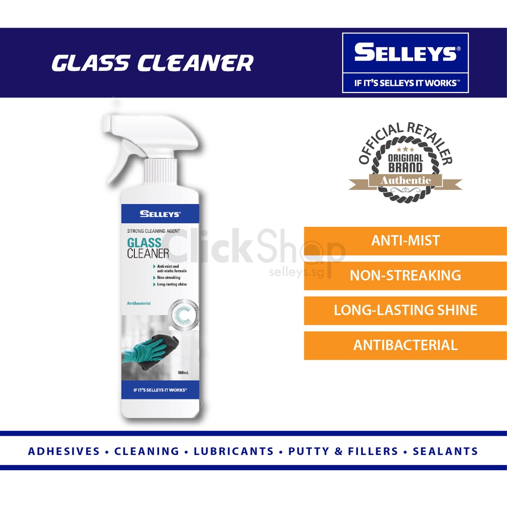 Selleys Glass Cleaner Strong Cleaning Agent Spray Window Mirror Anti ...