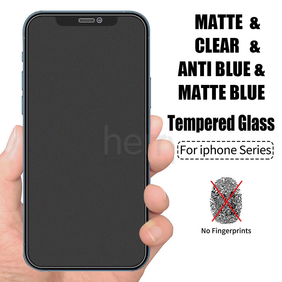 9H Frosted Matte Anti fingerprints Tempered Glass Screen Protector For