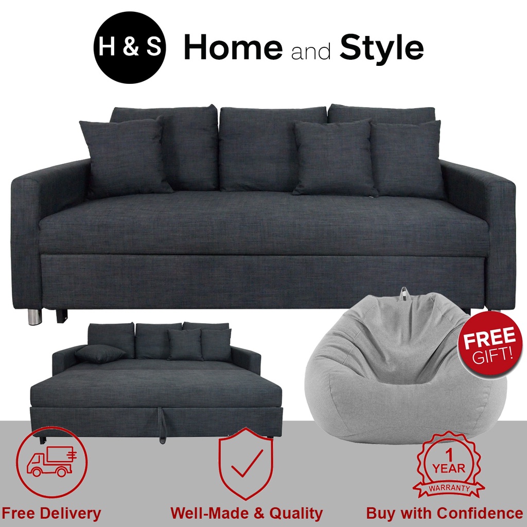 [SG READY STOCK] Quality Fabric Sofabed ★ FREE BEAN BAG ★ FREE ASSEMBLY