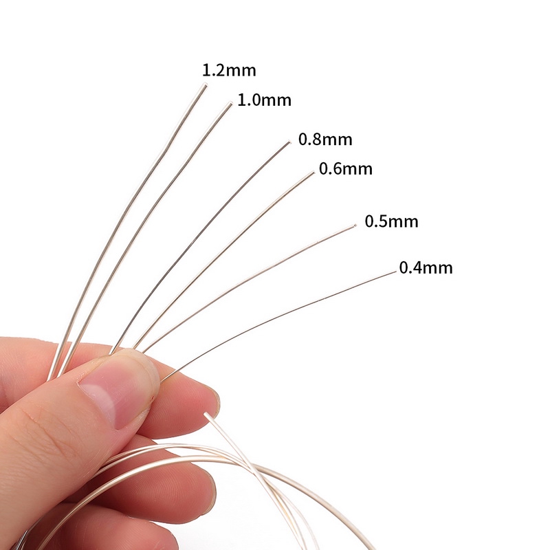 0.4-1.2mm Genuine 925 Sterling Silver Color Wire Thread Metal String Line  for Necklace Bracelet Earring Jewelry Making