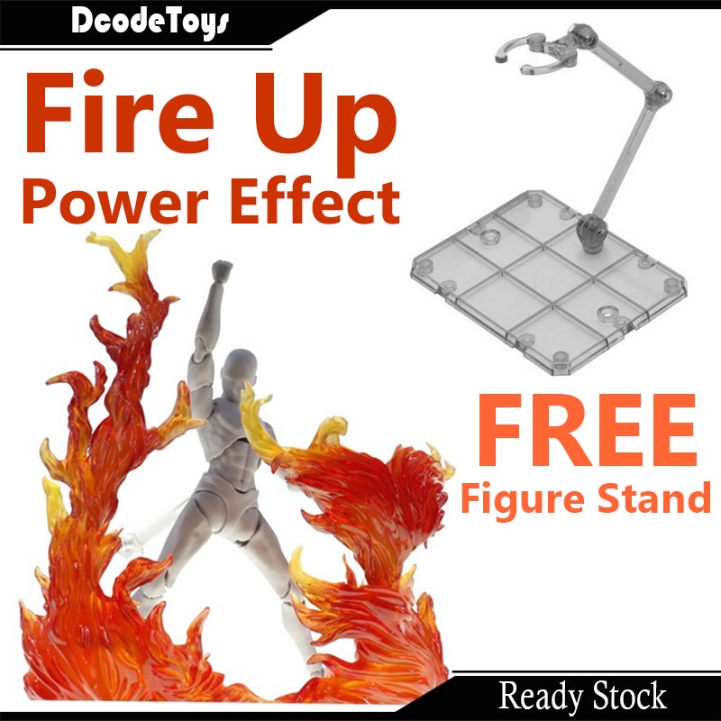 ~~FREE stand~~ Fire Up Effect for 1/6 1/12 SHF figma action figure ...