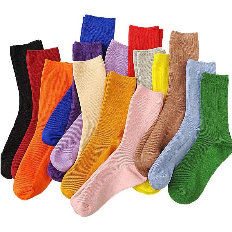 [ Ready Stock ] Korean Colour Candy Color Cotton Socks /Fluorescent ...