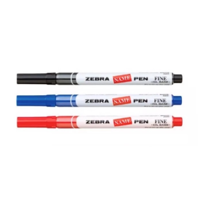 Zebra Name Pen Permanent Marker Fine Tip Oil Based NonToxic Shopee