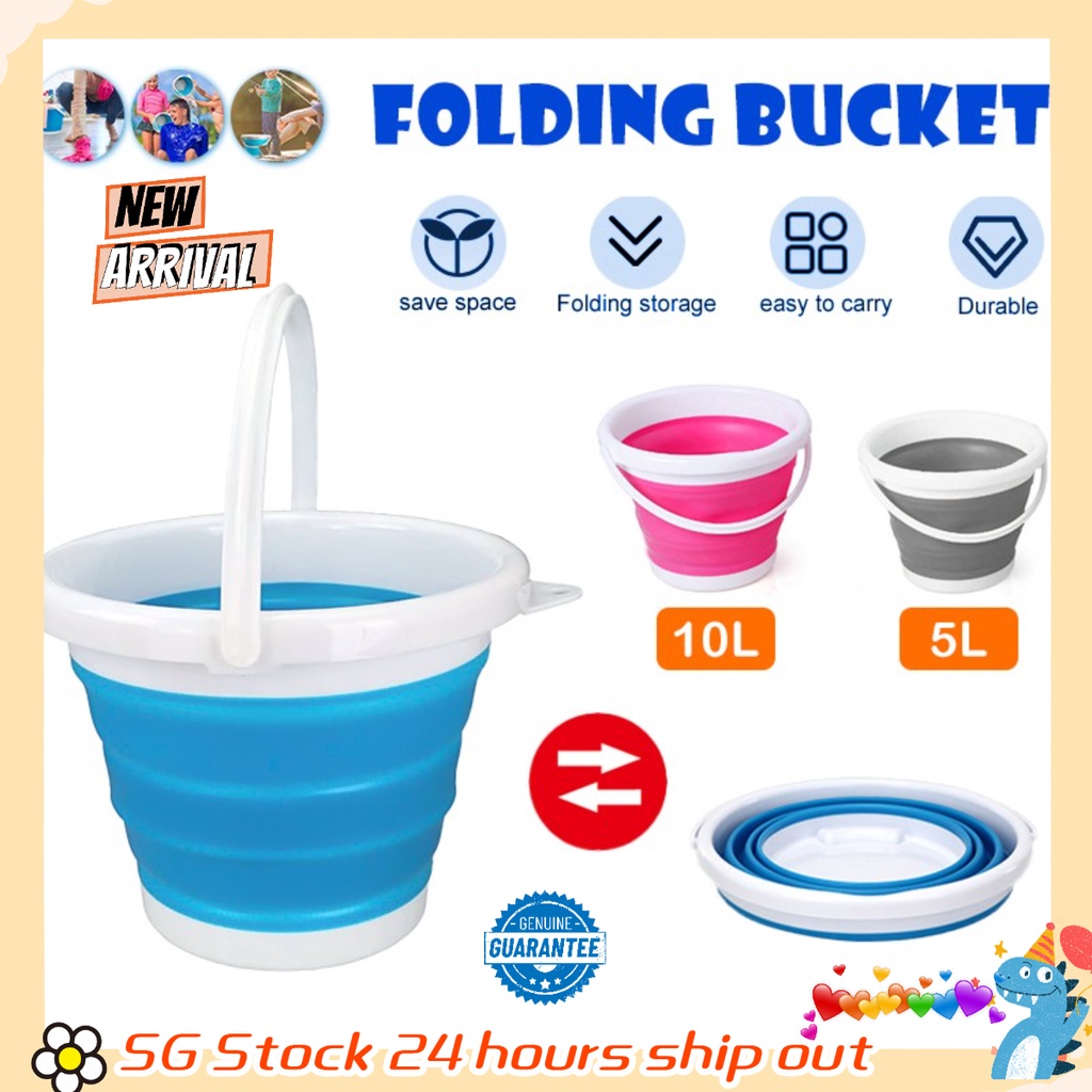 Foldable Bucket home kitchen Car Wash Basin outdoor Fishing Collapsible ...